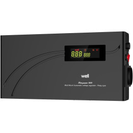 Stabilizatoare de tensiune, Stabilizator automat de tensiune cu releu 500VA, orizontal, Well AVR-REL-SLIMPOWER500 -1, dioda.ro