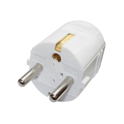 Cabluri, Stecher cu impamantare dubla - alb 250V/16A YC-FA-4Z -2, dioda.ro