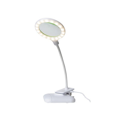 Lampi Iluminare, Lampă cu lupă bifocala pentru birou mic 3 + 12diop. LED (36x) USB 5V, 2W -6, dioda.ro