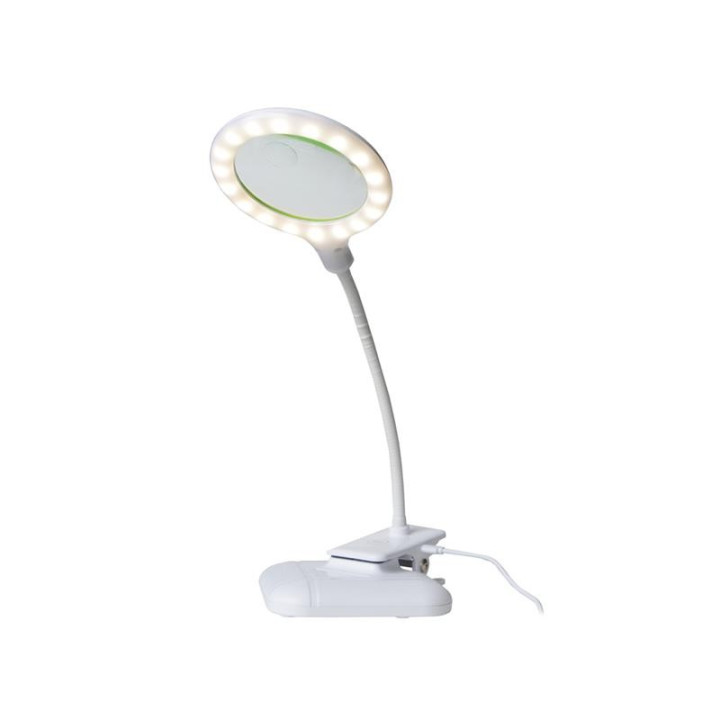 Lampi Iluminare, Lampă cu lupă bifocala pentru birou mic 3 + 12diop. LED (36x) USB 5V, 2W -6, dioda.ro
