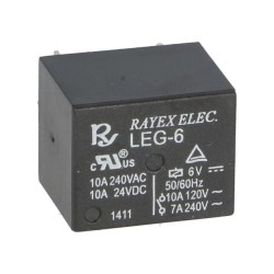 Relee, Releu: electromagnetic SPDT Ubobină:6VDC 10A/120VAC 10A/24VDC LEG-6 -10, dioda.ro