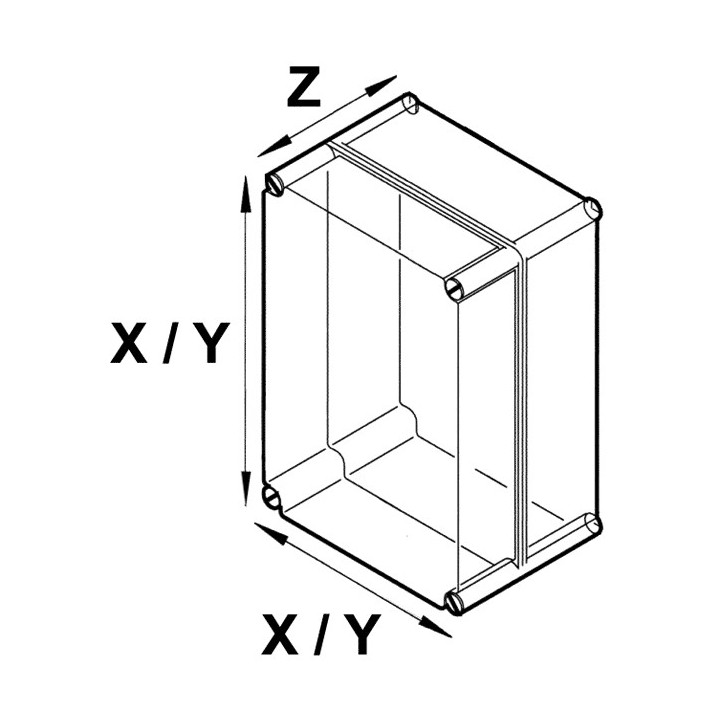 Cutii - Carcase, Carcasă neagră pentru întrebuinţări multiple, X:110mm, Y:150mm, Z:70mm, cod Z-3/B -2, dioda.ro