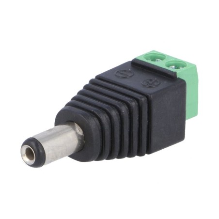 Mufă alimentare DC mamă 5,5/2,1mm 5,5mm 2,1mm 12mm drept PC-2.1-TB