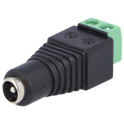 Conectori, Mufă alimentare DC tată 5,5/2,1mm 5,5mm 2,1mm 12mm drept PC-GP2.1-TB -1, dioda.ro