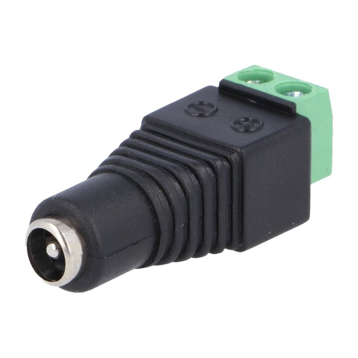 Conectori, Mufă alimentare DC tată 5,5/2,1mm 5,5mm 2,1mm 12mm drept PC-GP2.1-TB -1, dioda.ro