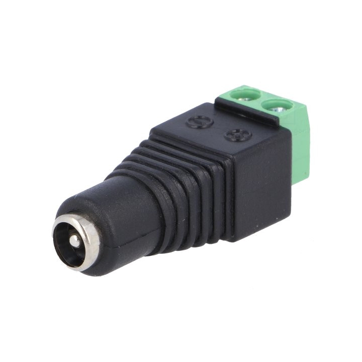 Conectori, Mufă alimentare DC tată 5,5/2,1mm 5,5mm 2,1mm 12mm drept PC-GP2.1-TB -2, dioda.ro