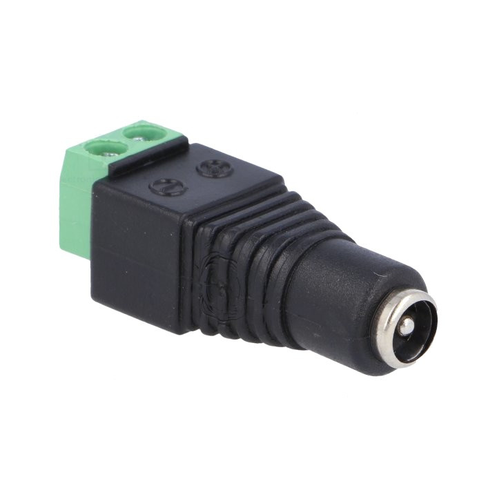 Conectori, Mufă alimentare DC tată 5,5/2,1mm 5,5mm 2,1mm 12mm drept PC-GP2.1-TB -8, dioda.ro