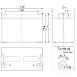 Acumulator stationar cu GEL 12V 100Ah FCG12-100LT 12V 100AH