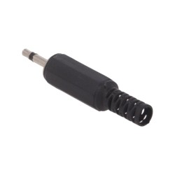 Conectori, Mufă Jack 2,5mm tată mono cu manşon drept pe cablu lipire JC-001 -4, dioda.ro