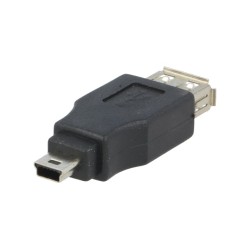 Conectori, Adaptor USB A Mama Mini Usb Tata 2.0 USB A soclu, USB B mini mufă -2, dioda.ro