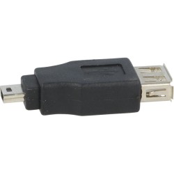 Conectori, Adaptor USB A Mama Mini Usb Tata 2.0 USB A soclu, USB B mini mufă -3, dioda.ro