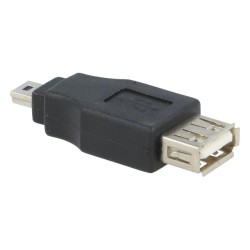 Conectori, Adaptor USB A Mama Mini Usb Tata 2.0 USB A soclu, USB B mini mufă -4, dioda.ro