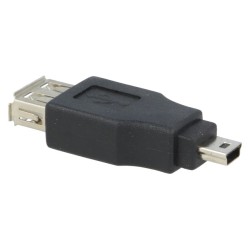 Conectori, Adaptor USB A Mama Mini Usb Tata 2.0 USB A soclu, USB B mini mufă -8, dioda.ro