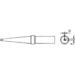 Vârfuri, rezistente, letconuri, duze aer cald, Vârf tip şurubelniţă 3,2x1,2mm pt.ciocan de lipit WEL.LR-21 W -1, dioda.ro