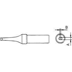 Vârf tip şurubelniţă 1,6x0,7mm pt.ciocan de lipit WEL.LR-21 WEL.ET-R
