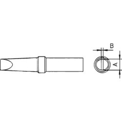 Vârfuri, rezistente, letconuri, duze aer cald, Vârf tip şurubelniţă 3,2x0,8mm pt.ciocan de lipit WEL.LR-21 W -2, dioda.ro