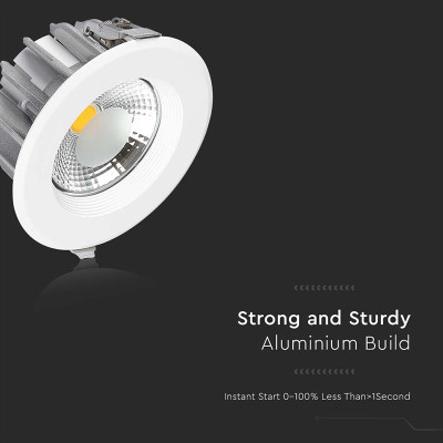 Spot Led Cob Incorporabil 30w 6500k Alb Rece
