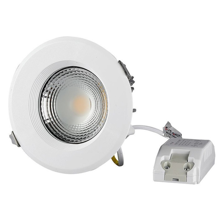 Spot Led Cob Incorporabil 30w 6500k Alb Rece