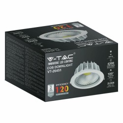 Spot Led Cob Incorporabil 40w 6500k Alb Rece
