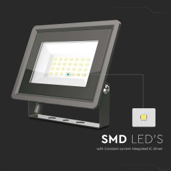 Reflector Led Smd 20w 6500k Ip65 - Negru