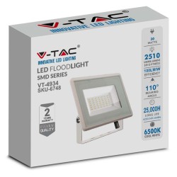Reflector Led Smd 30w 6500k Ip65 - Alb