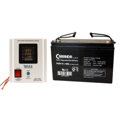 Pachet UPS Centrala termica Sinus 800E + Acumulator Caranda 100Ah AGM GEL