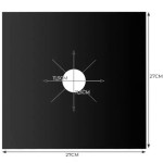 Casa Gradina, Set 4 bucati folie din teflon pentru aragaz sau plita, reutilizabile, 27 x 27 cm, negru. Ruhy 19176 -1, dioda.ro