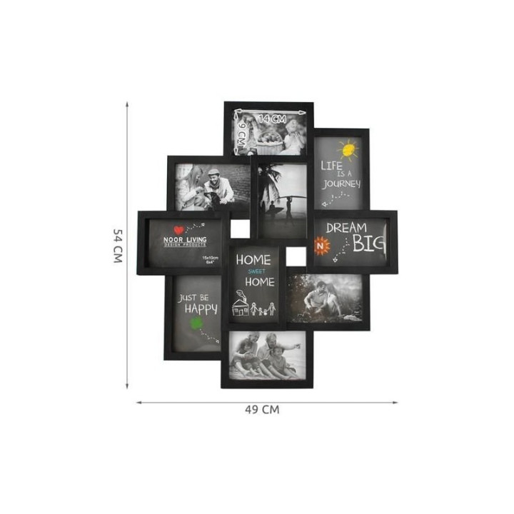 Rama foto pentru 10 fotografii - neagra