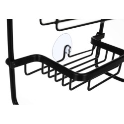 Raft de duș montat pe perete - negru