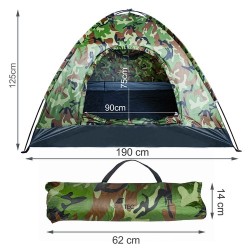 Cort turistic pentru 4 persoane camuflaj