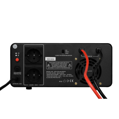 UPS centrala termica undă sinusoidală pura, funcție de Stabilizare, 800VA 500W, acumulator extern pentru backup indelungat