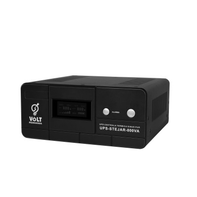 UPS centrala termica undă sinusoidală pura, funcție de Stabilizare, 800VA 500W, acumulator extern pentru backup indelungat
