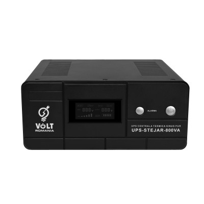UPS centrala termica undă sinusoidală pura, funcție de Stabilizare, 800VA 500W, acumulator extern pentru backup indelungat