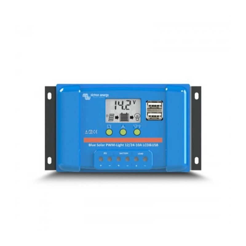 Incarcator solar LCD&USB 12V/24V 10A Victron Energy BlueSolar PWM-LCD&USB 12/24V-10A
