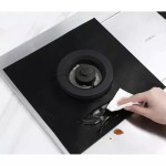 Casa Gradina, Set 4 bucati folie din teflon pentru aragaz sau plita, reutilizabile, 27 x 27 cm, negru. Ruhy 19176 -1, dioda.ro