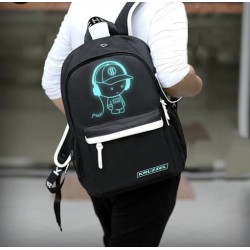 Ghiozdan cu desen fosforescent incarcare/cablu prelungitor USB