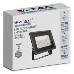 Reflector Led Smd 30w 4000k Ip65 - Negru