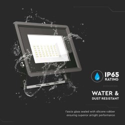 Reflector Led Smd 30w 4000k Ip65 - Negru