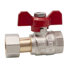 Robinet sferic tip fluture cu olandez 1/2"FF