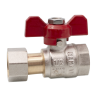 Robinet sferic tip fluture cu olandez 1/2"FF