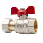 Robinet sferic tip fluture cu olandez 1"FF