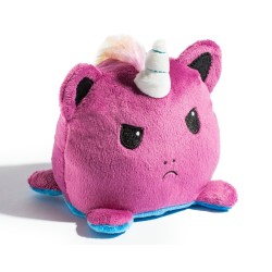 Jucărie de pluș reversibilă - unicorn (violet-albastru)