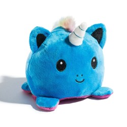 Jucărie de pluș reversibilă - unicorn (violet-albastru)