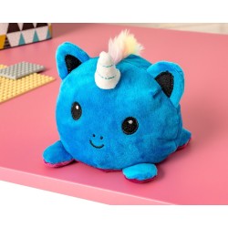 Jucărie de pluș reversibilă - unicorn (violet-albastru)