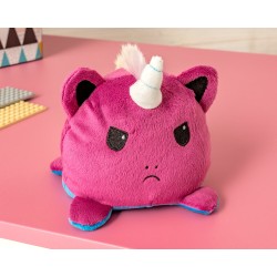Jucărie de pluș reversibilă - unicorn (violet-albastru)
