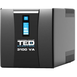 UPS 3100VA 1800W cu Stabilizator si Management, 3x Schuko, Ecran LCD si 4x Acumulator 12V 9Ah, TED Electric TED004673
