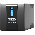 UPS 3100VA 1800W cu Stabilizator si Management, 3x Schuko, Ecran LCD si 4x Acumulator 12V 9Ah, TED Electric TED004673
