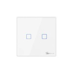 Comutator de perete wireless inteligent Sonoff T2EU2C-RF 433MHz (2 canale)