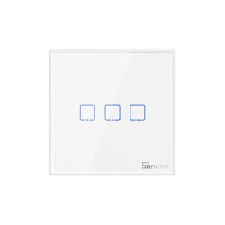 Comutator inteligent de perete wireless Sonoff T2EU3C-RF 433MHz (3 canale)