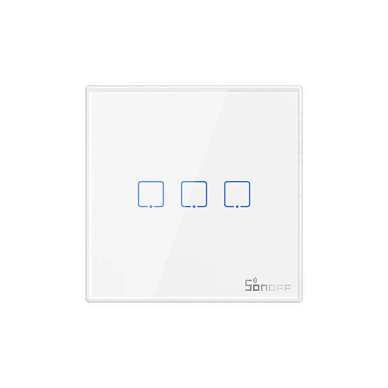 Comutator inteligent de perete wireless Sonoff T2EU3C-RF 433MHz (3 canale) Comutator inteligent de perete wireless Sonoff T2EU3C-RF 433MHz (3 canale)